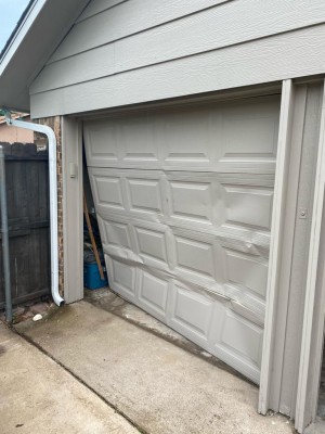 Garage door repaired