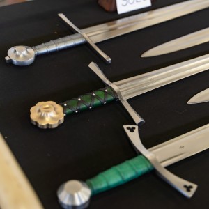 Learning about antiques weapons and manuscripts