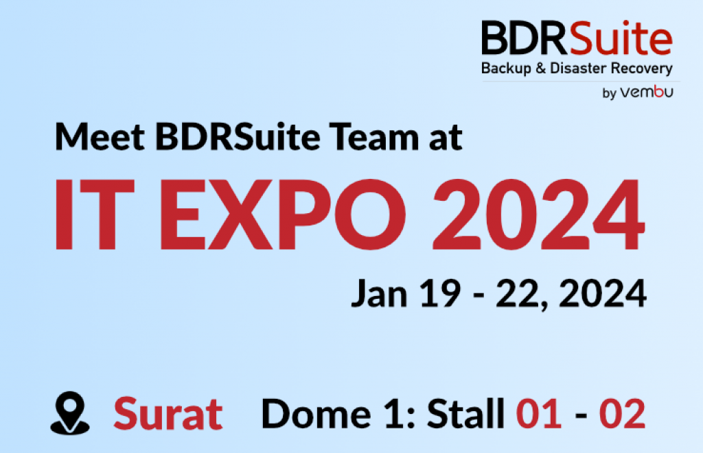 BDRSuite by Vembu to Exhibit its CostEffective Backup Solutions at IT