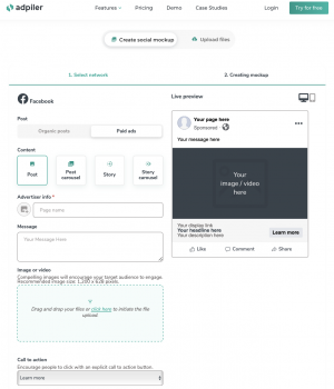 Adpiler free ad mockup generator