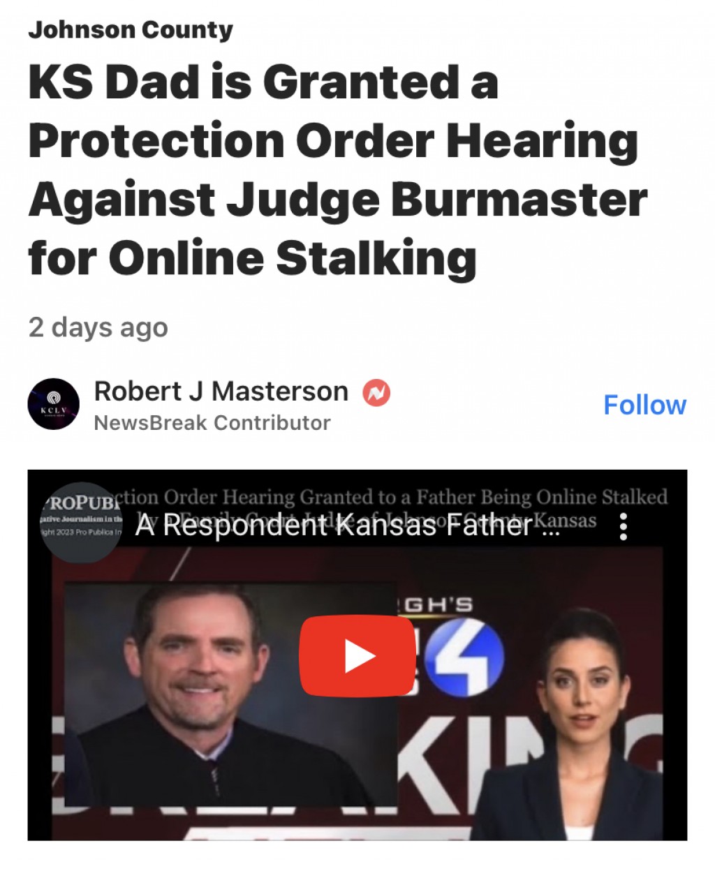 Kansas Family Court Judge Paul Burmaster Named as Defendant in