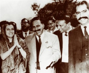 Indian Prime Minister Indra Gandhi with Shri Kundan Lal Gujral 