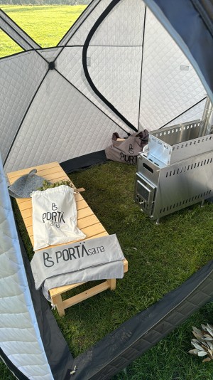 PortaSauna | Portable Wood Fired Sauna Tent - Interior