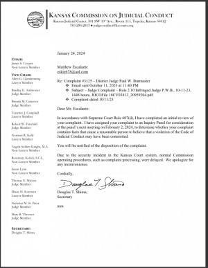 Kansas Family Court & Its Children Are In Crisis By The Federal Courts Failure To Discipline Defendant Judge Burmaster