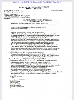 Kansas Family Court & Its Children Are In Crisis By The Federal Courts Failure To Discipline Defendant Judge Burmaster