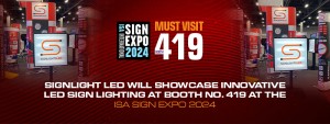 LED Sign Lighting at Booth No 419 at the ISA Sign Expo 2024