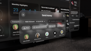 Spatial banking design Apple Vision Pro Send Money by UXDA