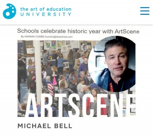 Michael Bell with Superintendent Dr. Patty Saelens and Cassie Hosler 2022 QACPS Teacher of the Year