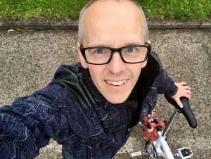 Carlton Reid on Nevilles Cross cycle track