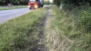 Coventry Bypass cycle track is overgown and not used