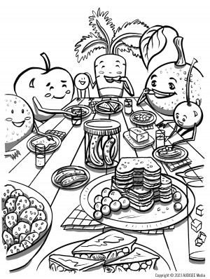 The COLORING BOOK has 24 framed coloring book pages from Gerber