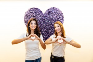 Susana Anaya & Mirjam Alloys stand in front of ‘Infinite Layers of Inclusion’ for IWD 2024