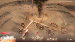 Dust devil approaching colony site