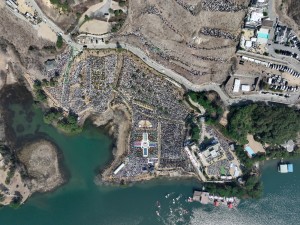 Aerial View of over 30,000 gathering to Celebrate the 40th Anniversary of Shincheonji