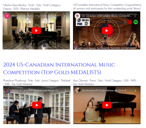 US-Canadian International Music Competition Winners
