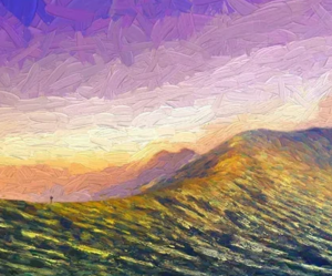 oil color landscape wall mural