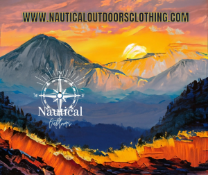 Nautical Outdoors Colorful Mountain Painting