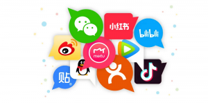 Various popular social media apps throughout East Asia.