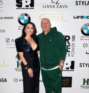 Steve Lobel with Liana Zavo honoring Nipsey Hussle 