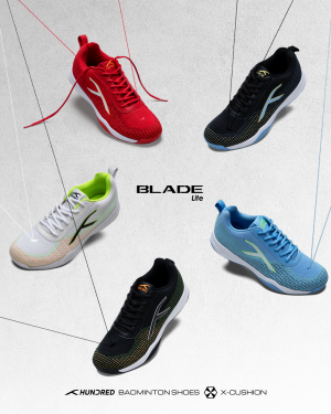A World Class Badminton Shoe in the Indian Market - Hundred’s Blade Lite
