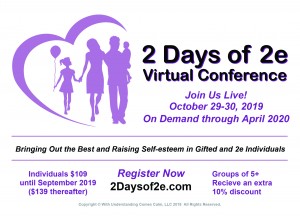 MEDIA ADVISORY: Registration Now Open for the 2019 2 Days of 2e Virtual Conference
