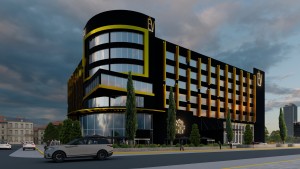 EV Hotel Rebrand Model Side