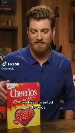 Good Mythical Morning MOCK-UP: Flamin' Hot Cheerios™, Sparks Demand for General Mills to Manufacture the Spicy Cereal