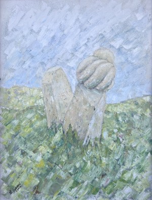 (2000). Muslim Tombstone. [oil on canvas]