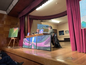 Željko Ćorović in discussion with Zlatko Pranjić at the book launch in Kensington