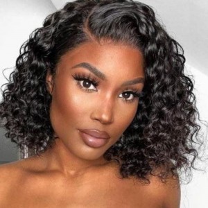 Water Wave Short Bob Pre Cut Lace Wig