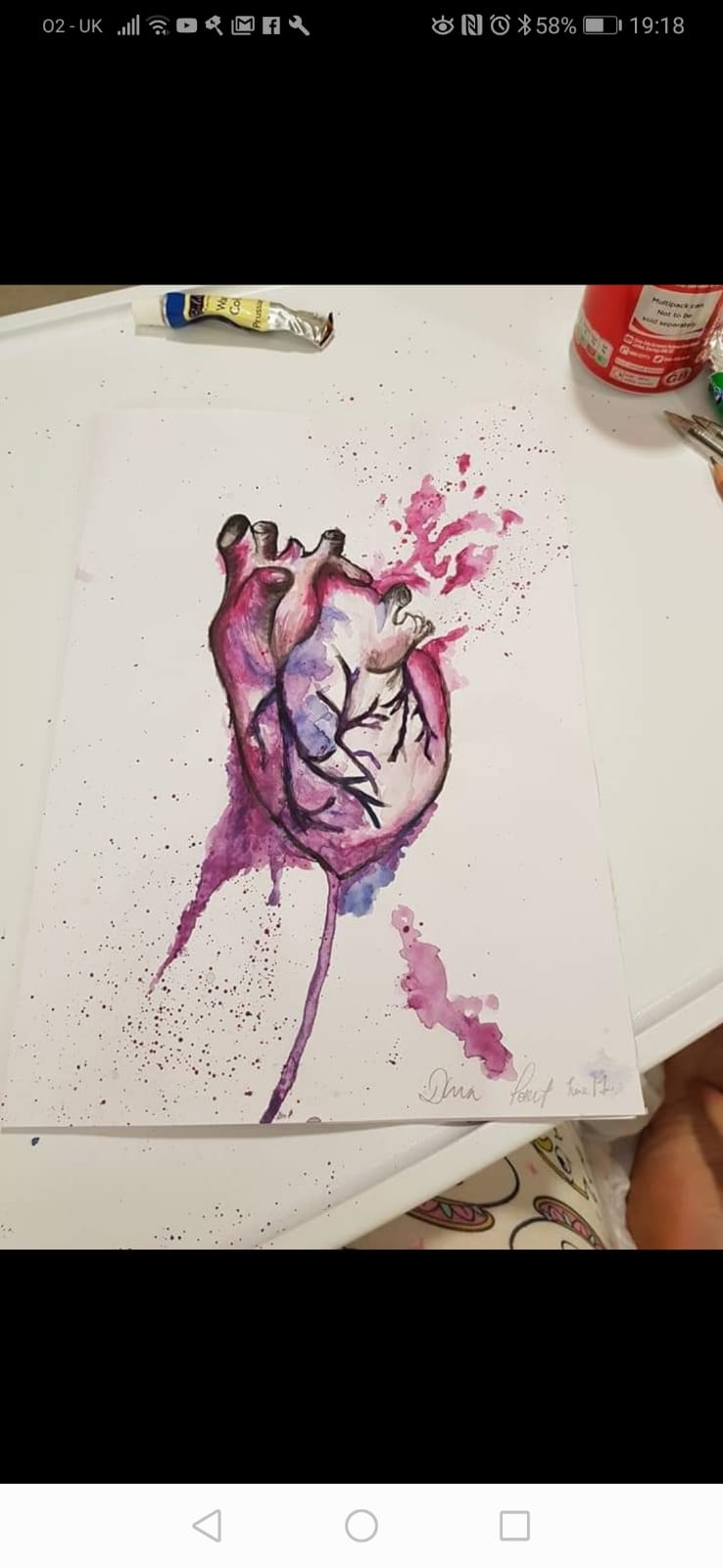 Photo of painting called the hesrt Photo of painting called the hesrt