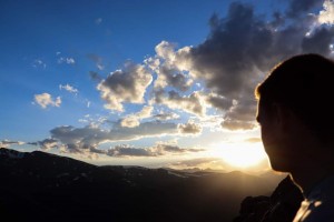 Watching the sunset over the Rocky Mountain National Park