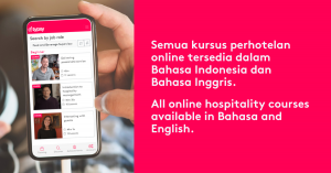All online hospitality courses now available in Bahasa