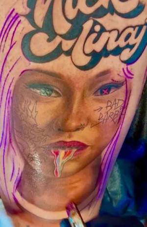 Nicki Minaj’s Tattoo on Emre Bardan - Glamhairartist Making