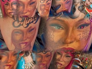 Nicki Minaj’s Tattoo on Emre Bardan - Glamhairartist Making