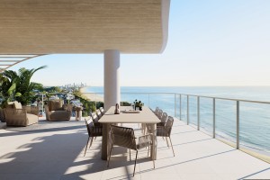 Relax on the terrace with ocean and beach views that can never be built out.