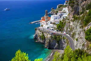 beautiful amalfi coast of italy view of atrani