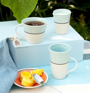 Ambit duck egg blue glaze mugs
