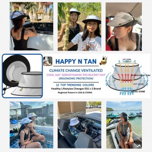 Happy n Tan easy styling with brim up or down for any occasion