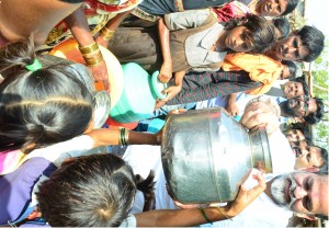 Sanjay Pandey Distributing Water In Rural Areas of Maharashtra.