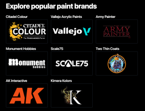 Popular paint brands currently available