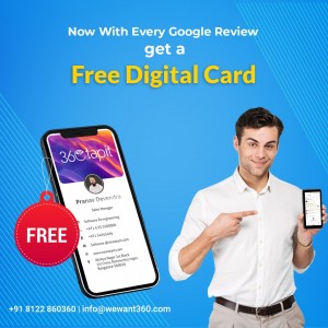 Now with every Google Review get Free Digital Card