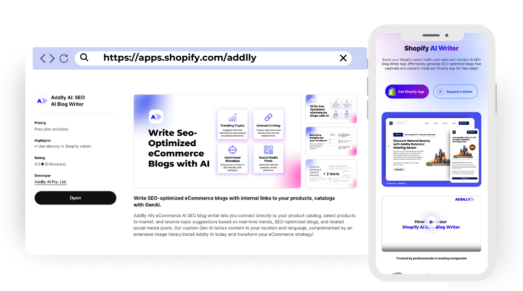 Addlly Launches Shopify AI Writer App to Enhance e-Commerce Content Creation