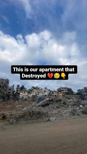 Our house that was destroyed in northern Gaza