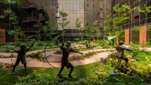 PixelCrayons Office - Central Forest Courtyard