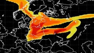 Area Contaminated by Radionuclide Fallout in Europe, May 1986