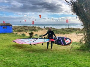 Back on the water after been missing at sea at night windsurfing