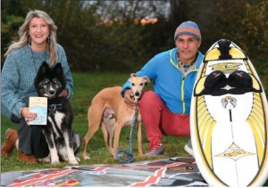 Lorenzo and Amanda Cubeddu with their dogs
