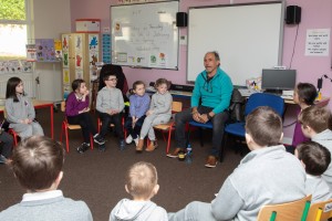 Lorenzo talking at school