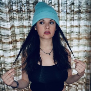 Emily Blue hat cropped